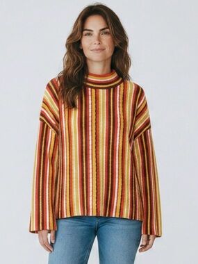 Nine West l Multi Color Stripes Sweater